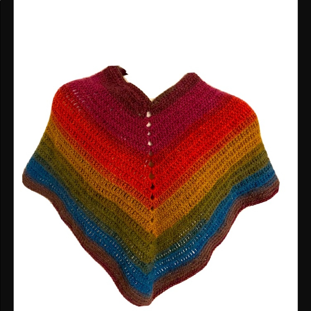 NEW Boho Crocheted short  Poncho NWT